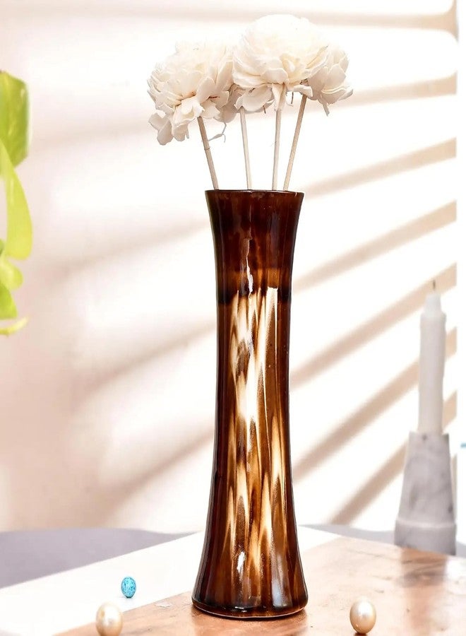 BENAVJI Flower Stand |Vase |Flower vase |Ceramic vase | Flower Pot for Home Long 8 Inch - Image 2